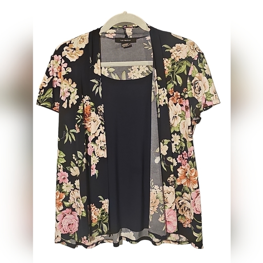 Liz Mccoy Blouse with attached cardigan
